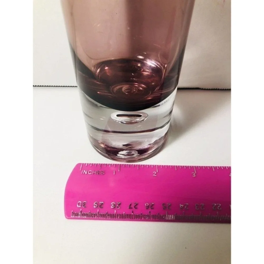 Handmade Cylinder Glass Pink Vase